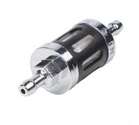 babominimer for CNC Aluminum Alloy Motorcycle Fuel Filter with Glass Inspection Cup, Usual High-Flow Inline Engine Oil Cleaner, Wear-Resistant and Oxidation-Resistant for T6(Black)