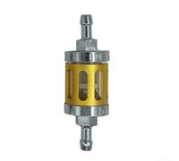 babominimer for CNC Aluminum Alloy Motorcycle Fuel Filter with Glass Inspection Cup, Usual High-Flow Inline Engine Oil Cleaner, Wear-Resistant and Oxidation-Resistant for T6(Gold)