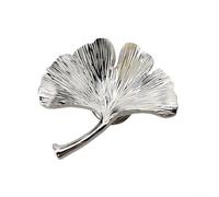 babominimer for Ginkgo for Leaf Zinc Alloy Cabinet Pulls Handle for Furniture and Cabinets in Ancient Gold, Silver, Red Bronze, Gold, Black, Ancient for Tin and(Silver)