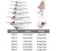 babominimer For Holographic Spoon Metal Jigs Fishing Lures with Hooks for Mackerel and Bass in Multiple Weights (7g-40g) and Sizes, Silver Finish(7g)