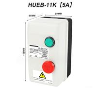 babominimer for Magnetic Electric Motor Starter Switch 3Phase 380V Waterproof IP55 ABS Housing with Overload Protection for Compressor Motor Control(3.5-5A)