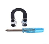 babominimer For Metal D Ring for Compound Bow Release, Aluminum Alloy Archery Accessory with 23mm Length and 18mm Width for Hunting and Outdoor Activities(Black)