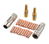 babominimer for MIG Welding Torch Kit MB15 15AK Tips Nozzles Gas Diffusers 20pcs Copper Brass Parts for ARCCAPTAIN MIG200 MIG130 Welders(0.8mm)