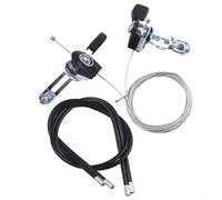 babominimer For Non Index Gear Shifters Changers for For Bicycle, Black Plastic and Steel Thumb Gear Levers, 1 Set