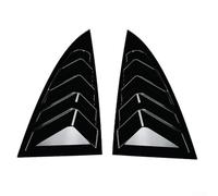 babominimer For Pair Rear Door Glass Shutter Louver Cover Trim for Model 3 2024, ABS Material Black Carbon Fiber, Direct Installation Exterior(black)