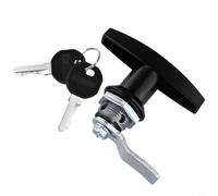 babominimer for T-Shape Handle Lock with 2 Keys for Caravan RV Truck Trailer Toolbox Drawer Cabinet Door, Zinc Alloy Weather Resistant Anti-Theft(Black)
