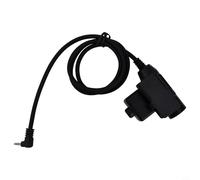 babominimer For U94 Push to Talk PTT Cable Adapter for Z-Tactical Headset, Compatible with BaoFeng and For Kenwood Walkie Talkies, Black(Motor A)