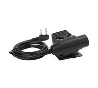 babominimer For U94 Push to Talk PTT Cable Adapter for Z-Tactical Headset, Compatible with BaoFeng and For Kenwood Walkie Talkies, Black(for For Kenwood)