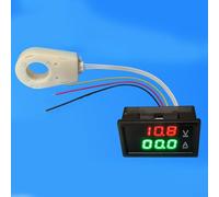 babominimer for Waterproof Hall Effect Voltmeter Ammeter DC 0-300V 50A-400A Dual Digital Display Current Voltage Meter with Sensor for Electrical Testing(200A)