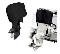 babominimer For Waterproof Marine Grade 210D Oxford Cloth Outboard Motor Boat Cover with Quick Release Buckle for 15-100 HP Engines, Black(15-30HP)