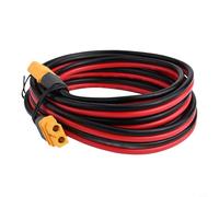 babominimer for XT60 to XT60 Extension Cable 12AWG Solar Panel Power Station RC Battery Connector Lead for Portable Solar Systems Red Black Wire(3.05m)