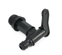 babominimer Fresh Waste Water Tank Drain Tap with 3/4 Inch Thread Adapter for, Caravan, Camper Van or Boat, Lasting Black Plastic Valve for Fresh or Waste
