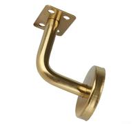 babominimer Gold Stainless Steel 304 Handrail Bannister Support Bracket, Heavy Duty Stair Rail Wall Mounted Balustrade Holder, Safe Stable Indoor Outdoor Stairs, Flat or(Flat)