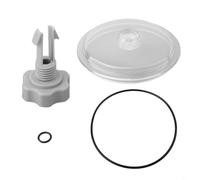 babominimer Grey Black Transparent Leaf Trap Cover Lid Set with Two O-Rings and Valve Compatible with SF80110-1 12in Sand Filter Pump, Sturdy Pool Accessory