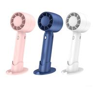 babominimer Handheld Desktop Turbine Fan, Mini Portable USB Charging Bladeless Cooling Fan with Silent Operation for for Office, Home or Travel Use, Lightweight Personal(Blue)