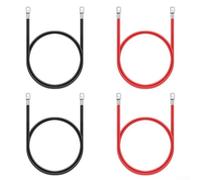 babominimer Heavy Duty 6AWG Copper Battery Cable Kit for Electric, Folding, Scooter, for 36V/48V/60V/72V Cart, 4PCS 50cm Black and Red Wires(M10 4PCS)