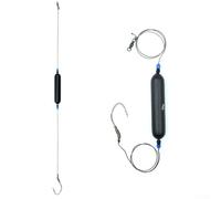 babominimer Hook Rig with 4# 6# 8# High Carbon Hooks and Swivel, 30g/40g Counterweight PE Thread Fishing Line Compatible with for Carp, Bass and, Lasting All-in-(4#)