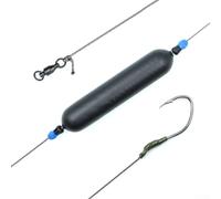 babominimer Hook Rig with 4# 6# 8# High Carbon Hooks and Swivel, 30g/40g Counterweight PE Thread Fishing Line Compatible with for Carp, Bass and, Lasting All-in-(8#)