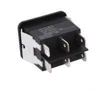 babominimer HY12-9-3 On Off On Rocker Switch 125/250V 18/20A 6-Pin Pushbutton Switch Black Plastic Metal for for Industrial Electrical Applications, Lasting Momentary Action
