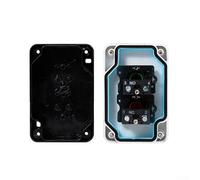 babominimer Industrial Control Waterproof Button Box Switch with Self-Reset Momentary Push Button, IP67 Rated ABS Enclosure, Rust-Resistant Start Stop Control Station for(Double Button)