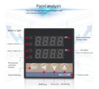 babominimer Industrial Digital Controller REX-C100 for Output, 0-400°C Fuzzy PID Control with K-Type Input, Compatible with Injection Molding Machines,