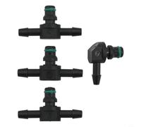babominimer Injector Return Connector Set, 4 Pieces Common Rail Leak Off Pipe Adapters with L-Shaped and T-Shaped Plastic Fittings, Airtight Seals Compatible with for Hydraulic