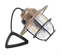 babominimer LED Camping Lantern with 1200mAh Battery, Type-C Rechargeable Portable Hanging Tent Light, 4 Modes, IPX4 Waterproof Vintage Iron Shade for Hiking,(Khaki)