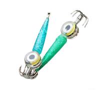 babominimer LED Glow Fishing Hooks for Night and Squid Fishing, Size 2#, Bright Multi-Colour Options Including White, Red, Green, Blue, Lasting Metal/Plastic(Green light)