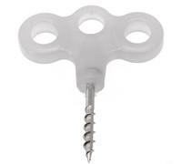 babominimer Luminous Tent Screw Peg with Stainless Steel Spike and Glow in the Dark Plastic Head, Three-Hole Design Camping Stake for Hiking, Backpacking, Outdoor Travel,(white (luminous))