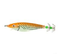 babominimer Luminous Wood Shrimp Squid Jig Lure with Double Umbrella Hook and 3D Eyes, Artificial Octopus Fishing Bait with ABS Body and High Carbon Steel Hooks for(C)