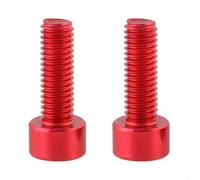 babominimer M5 x 15mm Water Bottle Cage Bolts Aluminium Alloy Screws Set, Anodised Multi-Colour Options Compatible with for Road, Mountain and Folding Bicycles, Resistant(Red 2PC)