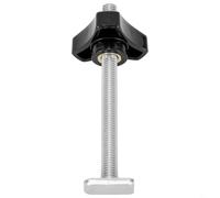 babominimer M8 T-Slot Slider T-Track Jig Screw Fixture Rail Accessories for for Woodworking Table Saw Milling Machine and Band Saw Workbench, Metal and Plastic M8 Nut Handle(M8 Nut Handle +T Screw)