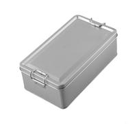 babominimer Metal Storage Can Rectangular Biscuit Container Tea Box With Lid Tinplate Storage Box For Biscuit Snowflake (L)