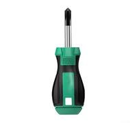 babominimer Mini Cross and Slotted Short Handle Screwdriver Set, Portable Radish Head Manual Maintenance Tool with Rubber-Coated Non-Slip Grip for for Narrow Space Access,(A)