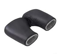 babominimer Motorcycle Handlebar Muffs Winter Gloves Cold Protection PU Leather Thermal Covers with Fluff and Silk Cotton Lining Compatible with for Scooters and Electric Bikes,