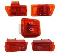 babominimer Motorcycle Head Light Dimmer Turn Signal Starter Switch Button Set 5piece Set with 2 Pin 3 Pin a Half Dozen Pin for Headlight Turn Signals Ignition with Compati(orange)