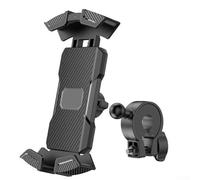 babominimer Motorcycle Phone Holder with -Second Lock and Shock Absorption, 360-Degree Rotation Handlebar Mount for Outdoor Scooter, Black PC+ABS Bracket Compatible wi(Handle)