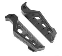 babominimer Motorcycle Rear Footrest for CNC Aluminium Alloy Anti-Skid Left and Right Passenger Foot Pegs Direct Install for NMAX155 Scooter Replacement(Black)