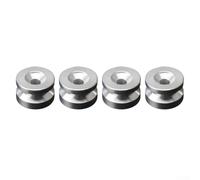 babominimer Motorcycle Rear Luggage Tail Box Bracket Mounting Kit with Aluminum Alloy Gasket Base Plate - 4 Pack Quick Release Bottom Plate for Usual Motorbike Trunk(Silver)