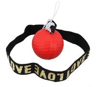 babominimer Muay Thai Boxing Reflex Ball Speed Trainer with Headband - Lightweight PU Speed Ball for Reaction, Agility, Punching Speed, Hand-Eye Coordination,(Red)