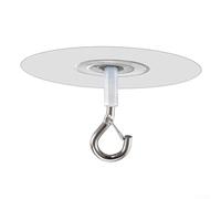 babominimer No Drill Sticky Ceiling Hooks with Safety Buckle for Hanging Light Plants, Wind Chimes, Fairy Lights, Christmas Party Decorations and More, Strong PVC Wall