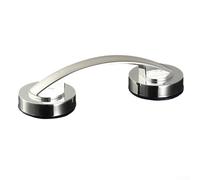 babominimer No-Drill Suction Grab Bar with Strong ABS Construction for Bathroom or Kitchen, Anti-Slip Safety Handle with Memory Effect, Moisture Resistant Suction Cup, Co(Silver)