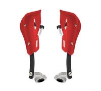 babominimer Off Road Motorcycle Handguards ABS Dirt for Bike Hand Protectors with Variable Diameter Mounting and Windshield Strips, Anti-Fall Design for Most Motorbike(Red)