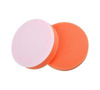 babominimer Orange Flat Car Polishing Buffing Pads - 2-Pack Sponge Polisher for Coarse & Fine Detailing on Automotive, Glass, Stone, and Ceramic Surfaces - Compatibl(5inch)