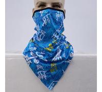 babominimer Outdoor Ice Silk Triangular Towel UV Protection for Men and Women, Breathable Lightweight Sun Shield and Dust Proof Neck Gaiter for Hiking Cycling(Blue Summer Mean Number)