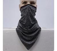 babominimer Outdoor Ice Silk Triangular Towel UV Protection for Men and Women, Breathable Lightweight Sun Shield and Dust Proof Neck Gaiter for Hiking Cycling(grey Summer Mean Number)