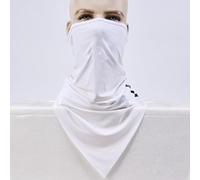 babominimer Outdoor Ice Silk Triangular Towel UV Protection for Men and Women, Breathable Lightweight Sun Shield and Dust Proof Neck Gaiter for Hiking Cycling(white Summer Mean Number)