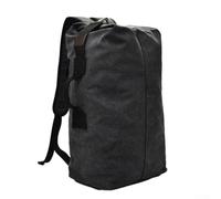 babominimer Outdoor Travel Canvas Backpack with Double Shoulder Straps, Extra Large Capacity Duffel Bag for Camping, Hiking, Sports and Weekend Trips, Multiple Pockets,(Black B)