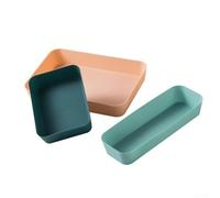 babominimer Plastic Drawer Organiser Storage Box for for Kitchen Cutlery and Small Items, Multi-Purpose Desk or Cabinet Container for for Utensils, Office Supplies, Makeup, White(D)