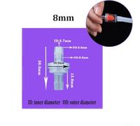 babominimer Plastic Inline One-Way Check Valve 3mm to 12mm for Water Oil Gas Air Fuel Systems, Transparent Non-Return Design(8mm-Type A)